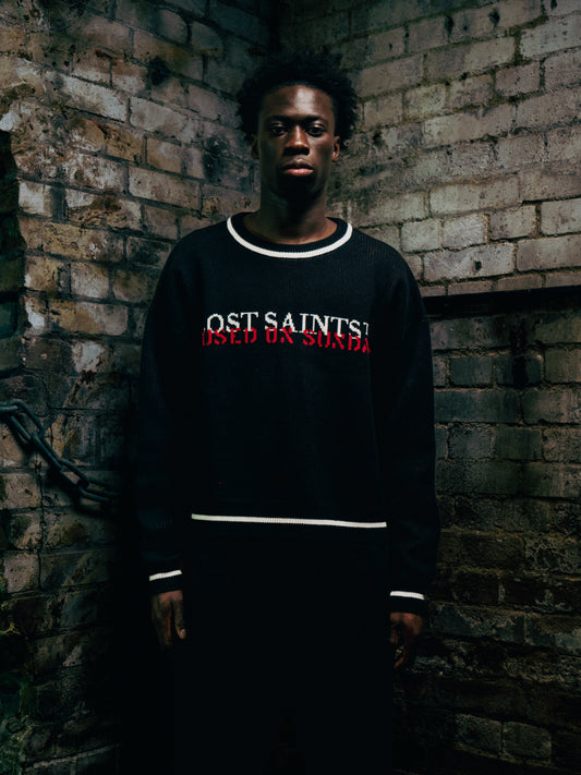 CLOSED ON SUNDAYS KNITTED SWEATER