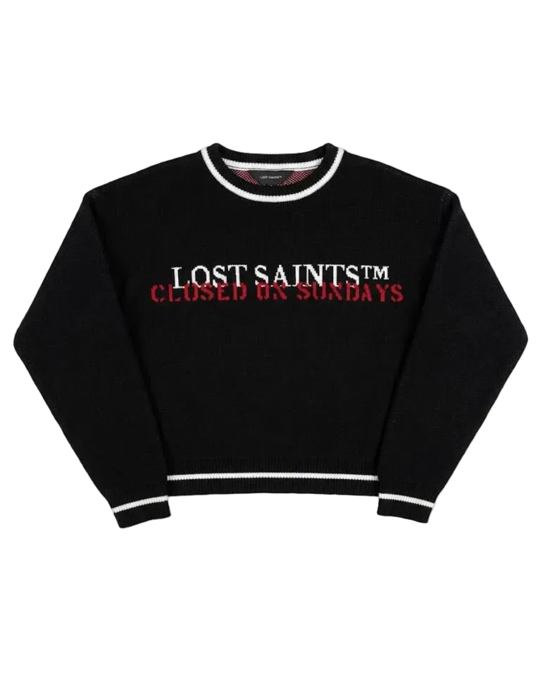 CLOSED ON SUNDAYS KNITTED SWEATER