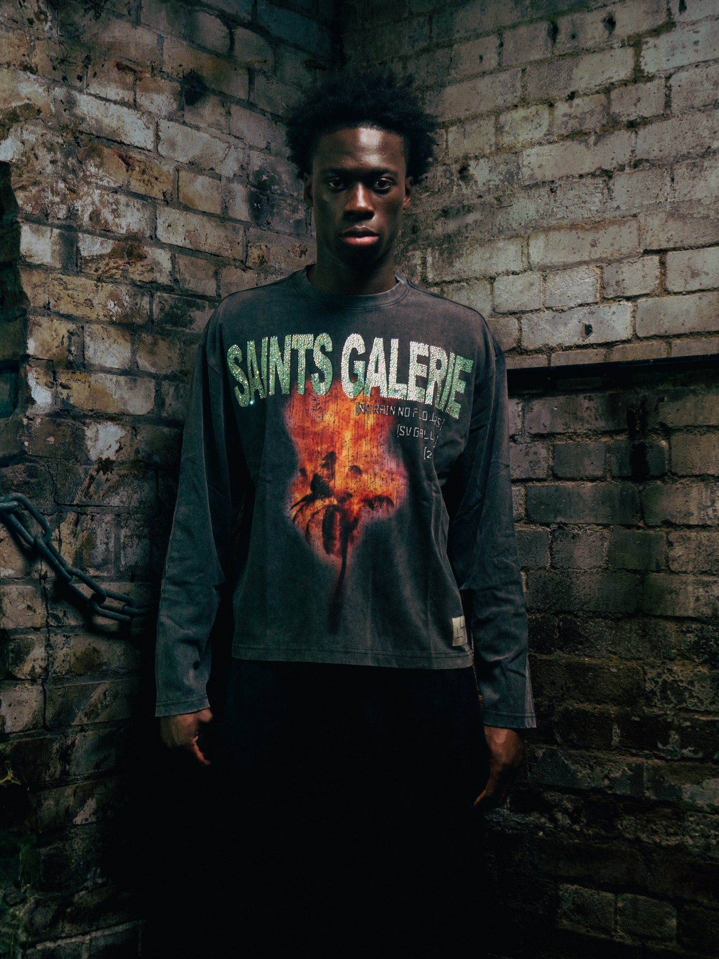 SAINTS GALERIE RHINESTONE T-SHIRT L/S