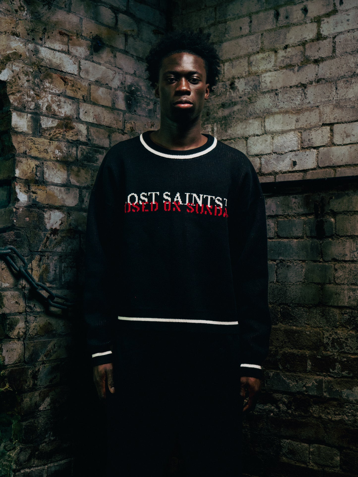 CLOSED ON SUNDAYS KNITTED SWEATER